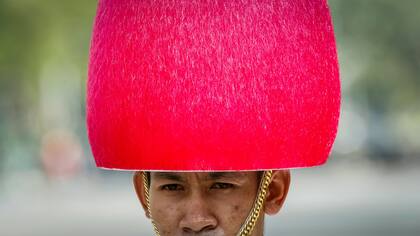 Un guardia real durante el funeral