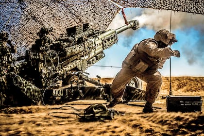 Un marine en el norte de Siria, marzo de 2017