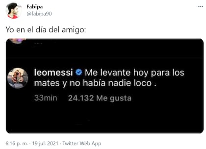 Un meme del Día del Amigo recordó la frase de Lio Messi al día después de ganar la Copa América.