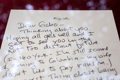 Un mensaje de Woody Allen a Gabo, en el que expresa que espera volver a verlo pronto en Nueva York