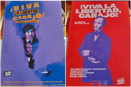 Un mismo libro, con dos tapas diferentes, se presentó hoy en Plaza Congreso durante la asunción presidencial de Javier Milei