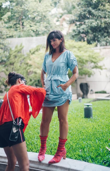 Un momento del detrás de escena