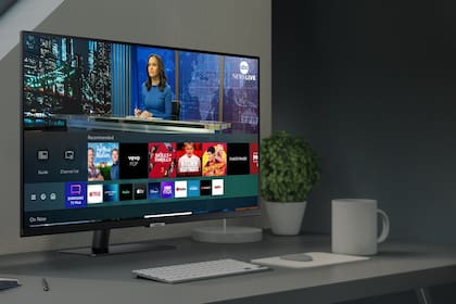 Un monitor Samsung de 27″ con Tizen y las mismas aplicaciones disponibles para un televisor