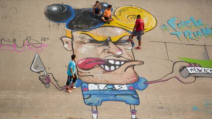 Un mural de 9 metros sobre Donald Trump