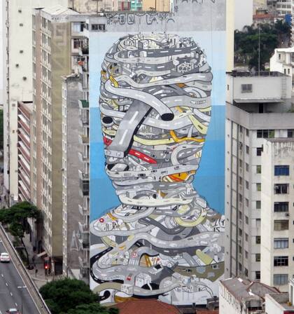 Un mural de TEC en san Pablo