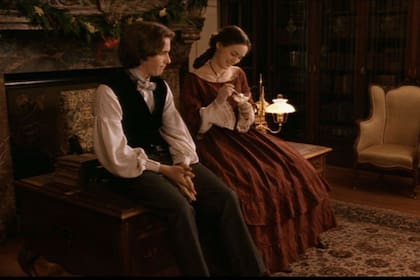 Christian Bale y Winona Ryder como Laurie y Jo en la adaptación de Mujercitas de 1994