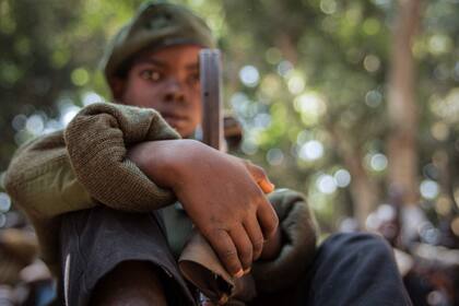 Un niño soldado recién liberado