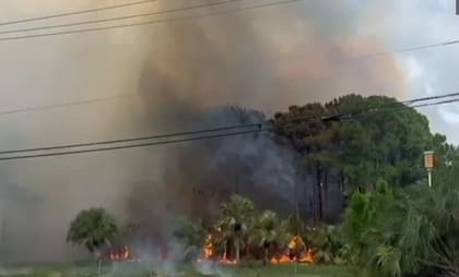 Un nuevo incendio forestal generó preocupación el domingo en Miami-Dade
