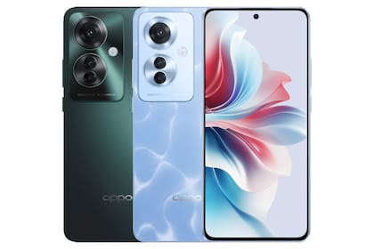 Un Oppo Reno 11F en sus variantes de diseño