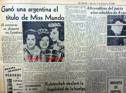 Un país rendido ante la noticia de que Miss Mundo era argentina. Gentileza: Glamour Argentino