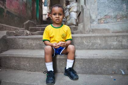Un partido de Brasil, en la favela Santa Marta