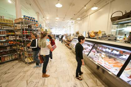 Un pasillo de su incónica locación en el Soho