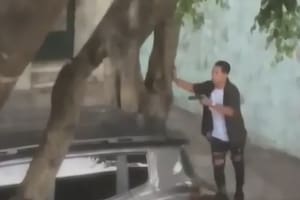 El momento en el que el policía abrió fuego en plena calle en Villa Crespo