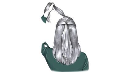 Un peinado con gomitas