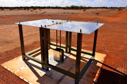 Un pequeño radiotelescopio instalado en Australia que fue clave para el descubrimiento