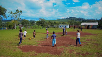 Un picadito en la escuela Educación para las Primaveras, en Misiones