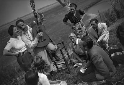 Un picnic informal organizado por la señora Molina Campos