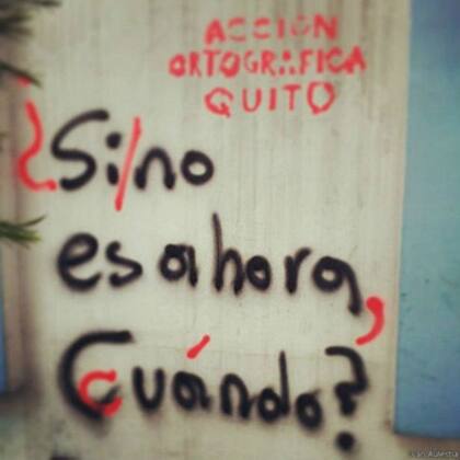 Un pintada corregida en Quito