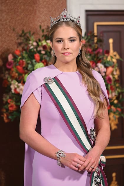 Un plano más amplio de Amalia, en la cena degala del martes 15.