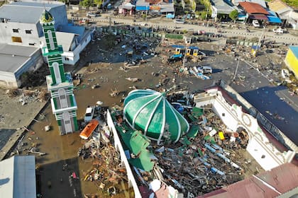 La mezquita de Palu quedó totalmente destrozada