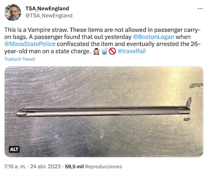 Un portavoz de la TSA informó acerca del incidente