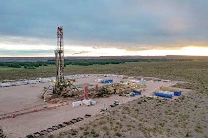 Un pozo petrolero en Vaca Muerta
