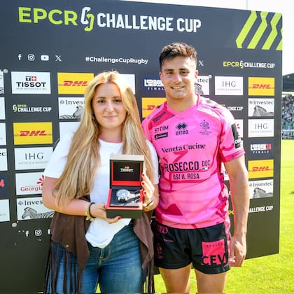 Un premio a Tomás Albornoz como mejor jugador de un partido de Benetton Treviso, el club italiano en el que pasó una gran temporada personal.