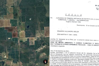 Un productor fue multado por hacer tareas de limpieza en su campo