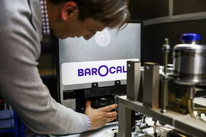 Un prototipo del aire acondicionado de Barocal, que usa un material sólido en vez de gas como refrigerante