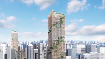 Un rascacielos de madera es mucho más costoso que uno convencional. (Foto: Sumitomo Forestry).