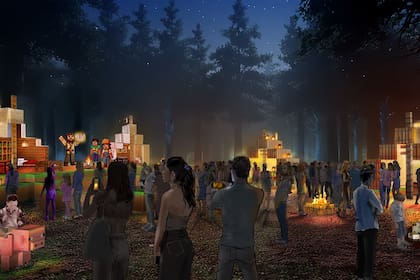 Un recorrido nocturno inmersivo inspirado en el universo de Minecraft