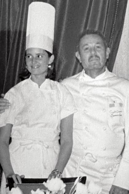 Un recuerdo de padre e hija de 1988, en una comida que el Gato organizó en el Hotel Plaza.
