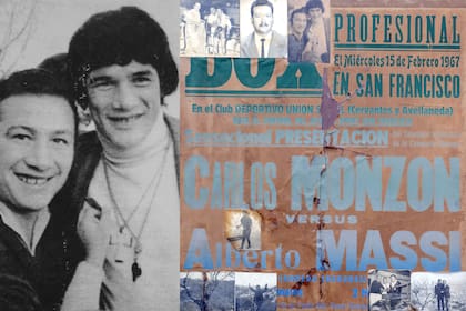 Un reencuentro con Monzón meses después que este se consagrara campeón mundial mediano ante Nino Benvenutti, en 1970.