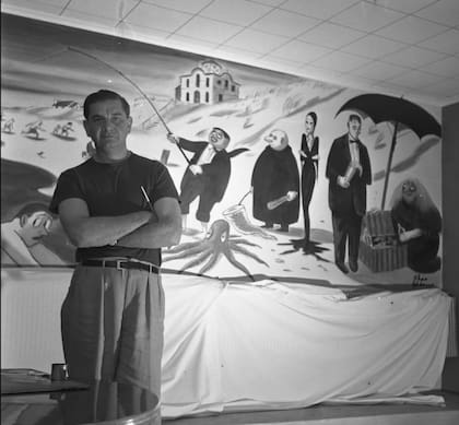 Un retrato de Charles Addams junto a la familia que creó para The New Yorker y, finalmente, bautizó con su propio apellido