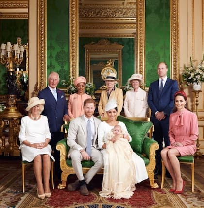 Un retrato de la familia real británica