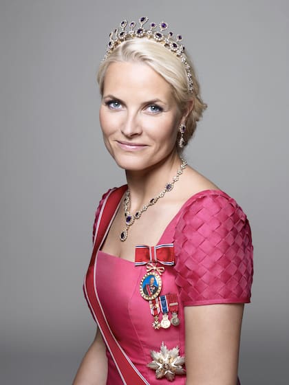 Un retrato oficial de la princesa Mette-Marit de Noruega.