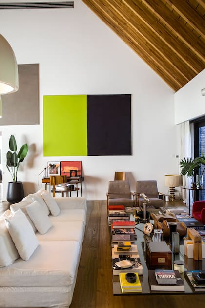 Un rincón de la casa de Federico Álvarez Castillo y Lara Bernasconi que va a aparecer en revista Living de septiembre