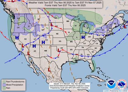 Un río atmosférico afectará a Washington, Oregón y el norte de California, con lluvias persistentes en la costa y acumulaciones de nieve de 12 a 18 pulgadas (30 a 45 cm) en las elevaciones más altas de la Cordillera de las Cascadas