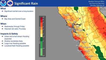 Un río atmosférico traerá lluvias intensas a partir del martes, con acumulaciones de hasta 75 mm en la bahía y 125 mm en zonas montañosas costeras