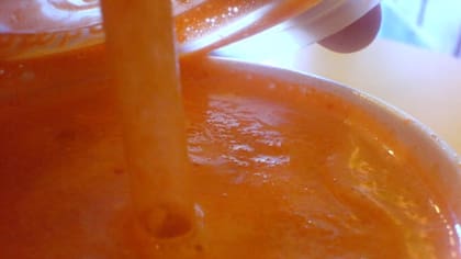 Un sano y refrescante juguito de zanahoria.