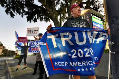 Un seguidor del presidente norteamericano, en Florida
