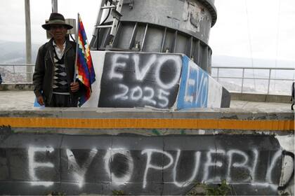 Un simpatizante de Evo en El Alto