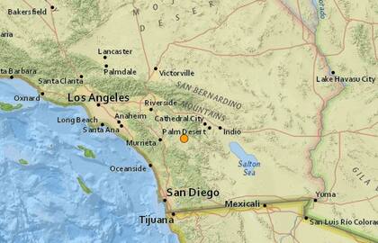 Un sismo de 2,6 de magnitud se registró cerca de la localidad de Anza, en California