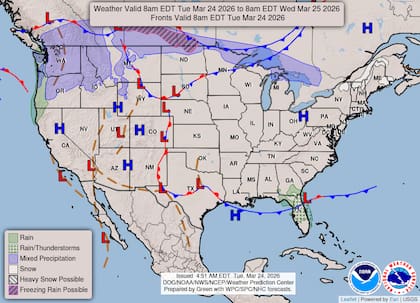 Un sistema de baja presión comenzará a entrar por el noroeste este martes