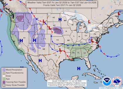 Un sistema de baja presión de desplazamiento lento canalizará humedad del Pacífico hacia la Costa Oeste