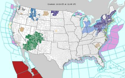 Un sistema de baja presión en la costa noroeste traerá consigo un descenso de temperaturas y nevadas localmente intensas desde el sábado por la tarde hasta el domingo