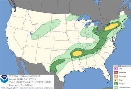 Un sistema de tormentas masivo amenaza con afectar a más de 50 millones de personas en el centro de Estados Unidos a partir de este fin de semana