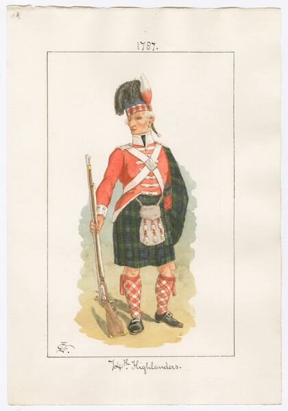 Un soldado de la Highlander Infantry
