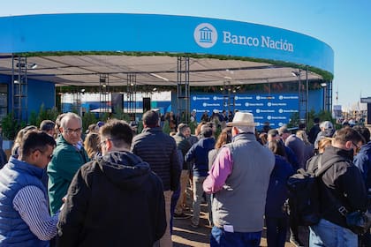 Un stand del Banco Nación en Agroactiva