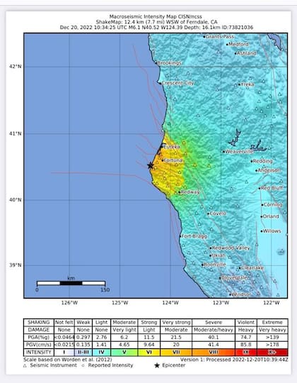Un terremoto masivo de 6.4 sacudió California la madrugada del martes y dejó decenas de miles de personas sin electricidad